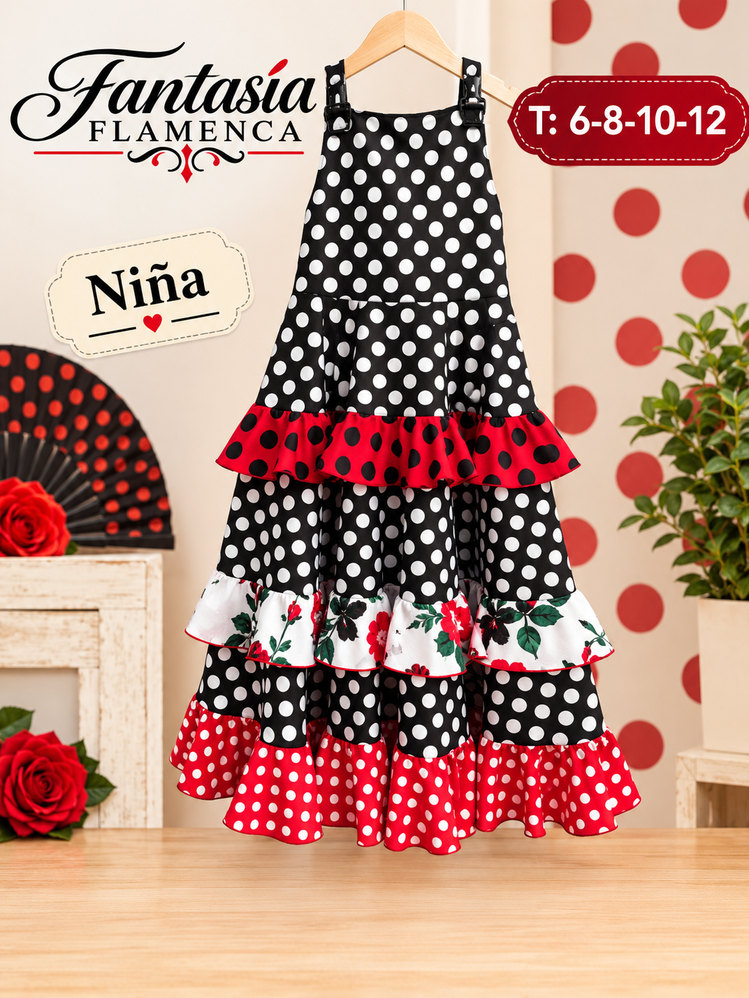 Falda flamenca niña